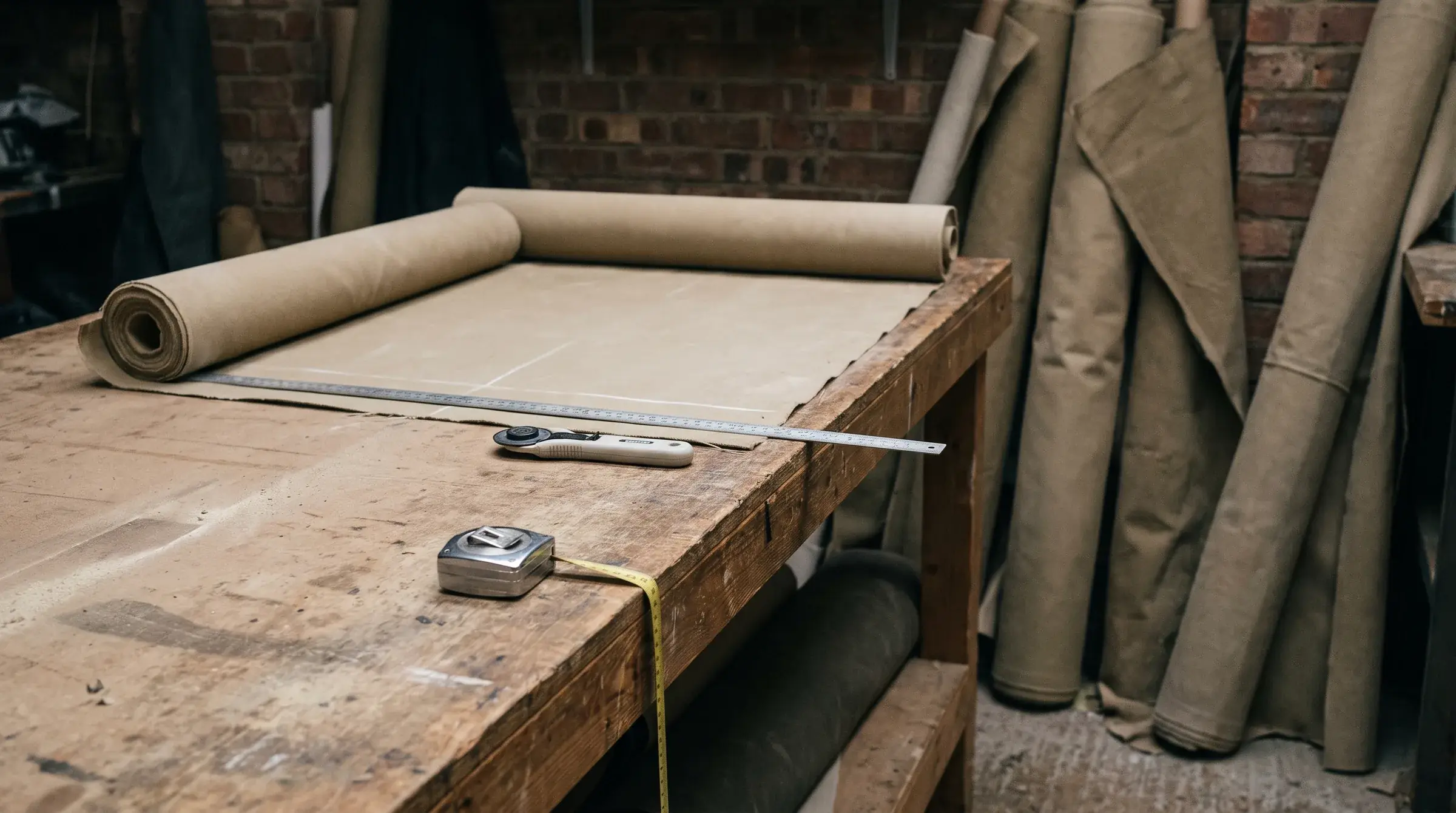 A job being marked out on the bench